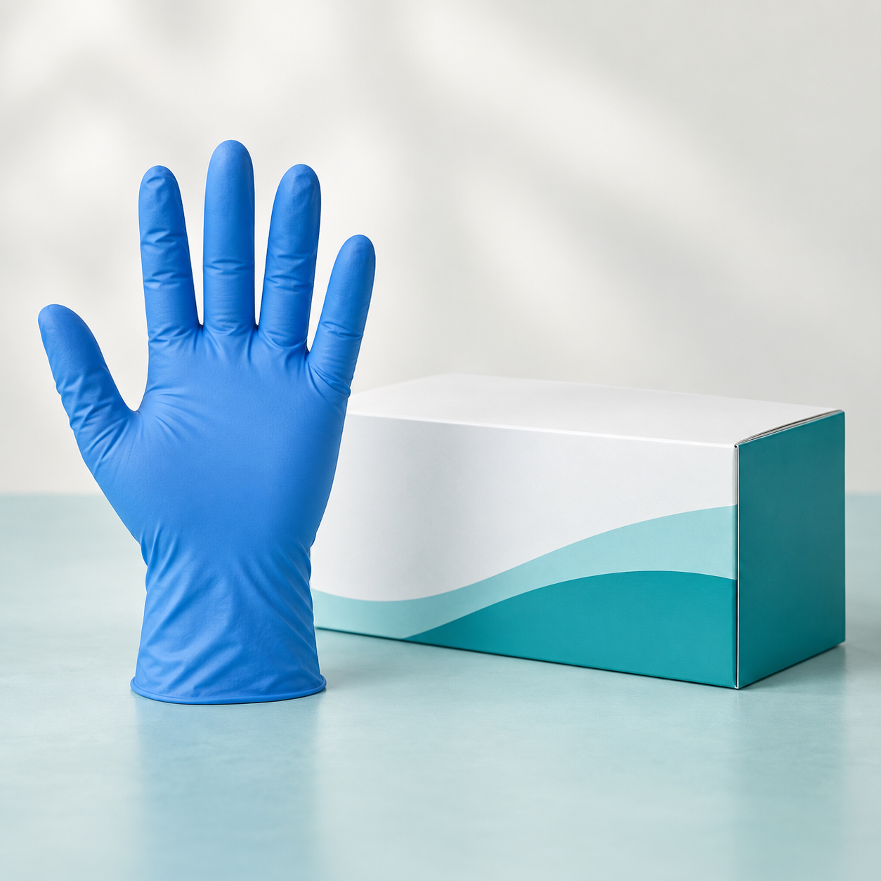Guantes de nitrilo azul